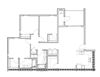 3 bedroom 2 bathroom floor plan image at New Frontier Apartments in Phoenix AZ